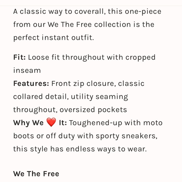 Free People -We The Free On The Run Jumpsuit/Coveralls - Picture 17 of 17